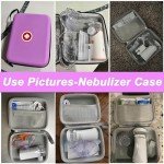 Klawdsky Carrying Case for Portable Nebulizer, Travel Medical Bag, Hard Emergency Medical Bag for Inhaler Spacer Case for Adults(Case Only) (Purple)