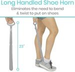 Vive Sock Aid and Shoe Horn Kit - Adjustable Reach