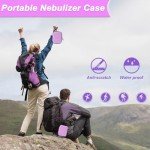 Klawdsky Carrying Case for Portable Nebulizer, Travel Medical Bag, Hard Emergency Medical Bag for Inhaler Spacer Case for Adults(Case Only) (Purple)