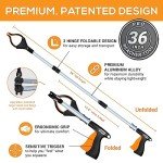 EZPIK® 36" Long Reach Grabber Tool for Seniors