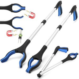 2-Pack 32" Long Grabber Tool with Magnetic Tip