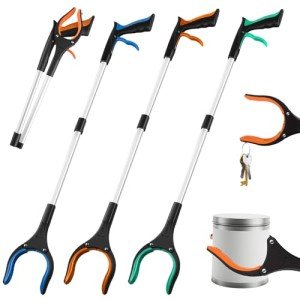 32" Foldable Grabber Tool with Magnetic Tip - 3-Pack