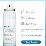 EASEntials Skin-Friendly No Sting Adhesive Remover Spray, Ideal for Ostomy Patients, Sensitive Skin, and Bandage Removal, Low Residue, Quick Dry, Non-Sticky Formula, Better Than Wipes, 80 ml (2 Pack)