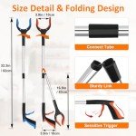 Foldable 32-Inch Grabber Reacher Tool - 2 Pack
