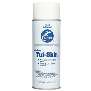 Cramer Tuf-Skin Taping Base for Athletic Tape, Adherent for Kinesiology Tape, Gymnastics Leotards, Aerial Silks, and Kinetic Taping, Prevents Blisters, Athletic Training Supplies, 10 Ounce Spray