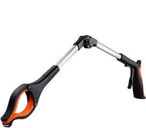Angled Reacher Grabber Tool with Rotating Head