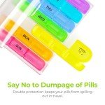 AUVON Weekly Pill Organizer - 7-Day, 3-Times Daily