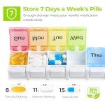 Travel Pill Organizer for Weekly Medication Management