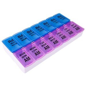 Apex Color-Coded Weekly Pill Organizer for Meds