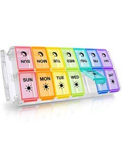 Large 7-Day Pill Organizer for AM/PM Use
