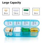 Daviky 7-Day Pill Organizer for Daily Medicine