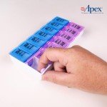Apex Color-Coded Weekly Pill Organizer for Meds