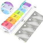 Travel Pill Organizer for Weekly Medication Management