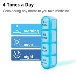 Daviky 7-Day Pill Organizer for Daily Medicine