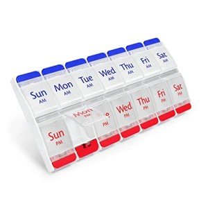 EZY DOSE 7-Day Pill Organizer with Easy Push Buttons