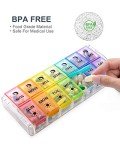 Large 7-Day Pill Organizer for AM/PM Use