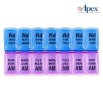 Apex Color-Coded Weekly Pill Organizer for Meds