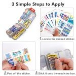 BBKON Travel Pill Organizer with 260 Labels