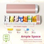 Cute 7-Day Pill Organizer for Travel and Gym