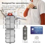 BBKON Travel Pill Organizer with 260 Labels