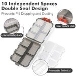 BBKON Travel Pill Organizer with 260 Labels