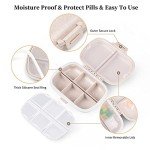 Travel Pill Organizer - 3 Pack, 8 Compartments