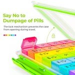 AUVON 7-Day Pill Organizer with 28 Compartments
