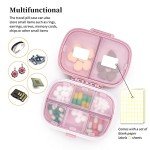 Travel Pill Organizer - 3 Pack, 8 Compartments