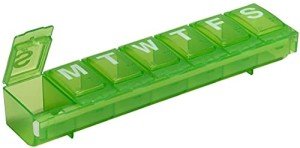 Weekly Pill Organizer with Locking Compartments