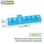 Weekly Pill Organizer with Locking Compartments