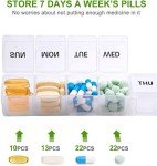 Large Weekly Pill Organizer for Vitamins and Supplements