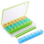 Moisture-Proof 4-Week Pill Organizer for Travel