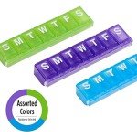 Weekly Pill Organizer with Locking Compartments