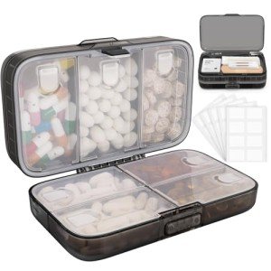 FYY Weekly Pill Organizer - 8 Compartment Travel Case