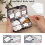 FYY Weekly Pill Organizer - 8 Compartment Travel Case