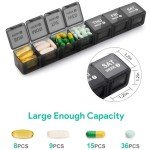 28-Day Weekly Pill Organizer with Dust-Proof Case