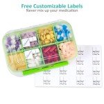 Large Moisture-Proof Pill Organizer with 8 Compartments