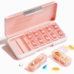 Betife 7-Day Pill Organizer with 2 Compartments
