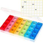 Weekly Large Pill Organizer with 4 Compartments