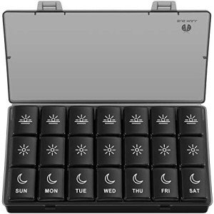 Weekly Pill Organizer for Morning, Noon, Evening