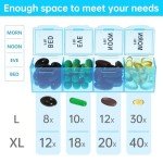 Weekly Large Pill Organizer with 4 Compartments