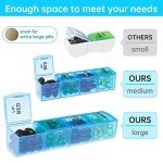 Weekly Large Pill Organizer with 4 Compartments