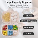 Portable Pill Organizer with 189 Medicine Labels