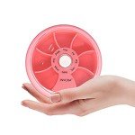 7-Compartment Weekly Pill Organizer - Pink Travel Case