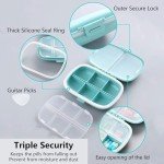 5 Pack Weekly Pill Organizer with 8 Compartments