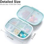 5 Pack Weekly Pill Organizer with 8 Compartments