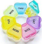 Cute Floral 7-Day Pill Organizer Container