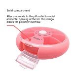 7-Compartment Weekly Pill Organizer - Pink Travel Case