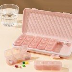 Large 7-Day Pill Organizer with 21 Compartments