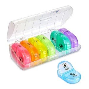 Weekly Pill Organizer for Travel - 7 Days